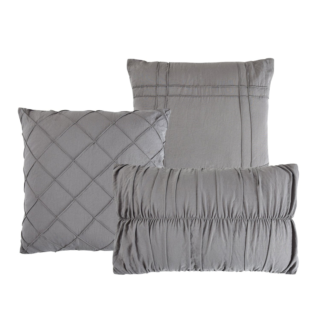 HIG 8 Piece Rustic Ruffle Comforter Set with 2 Layer of Handmade Ruffled Frindge Bed-in-A-Bag