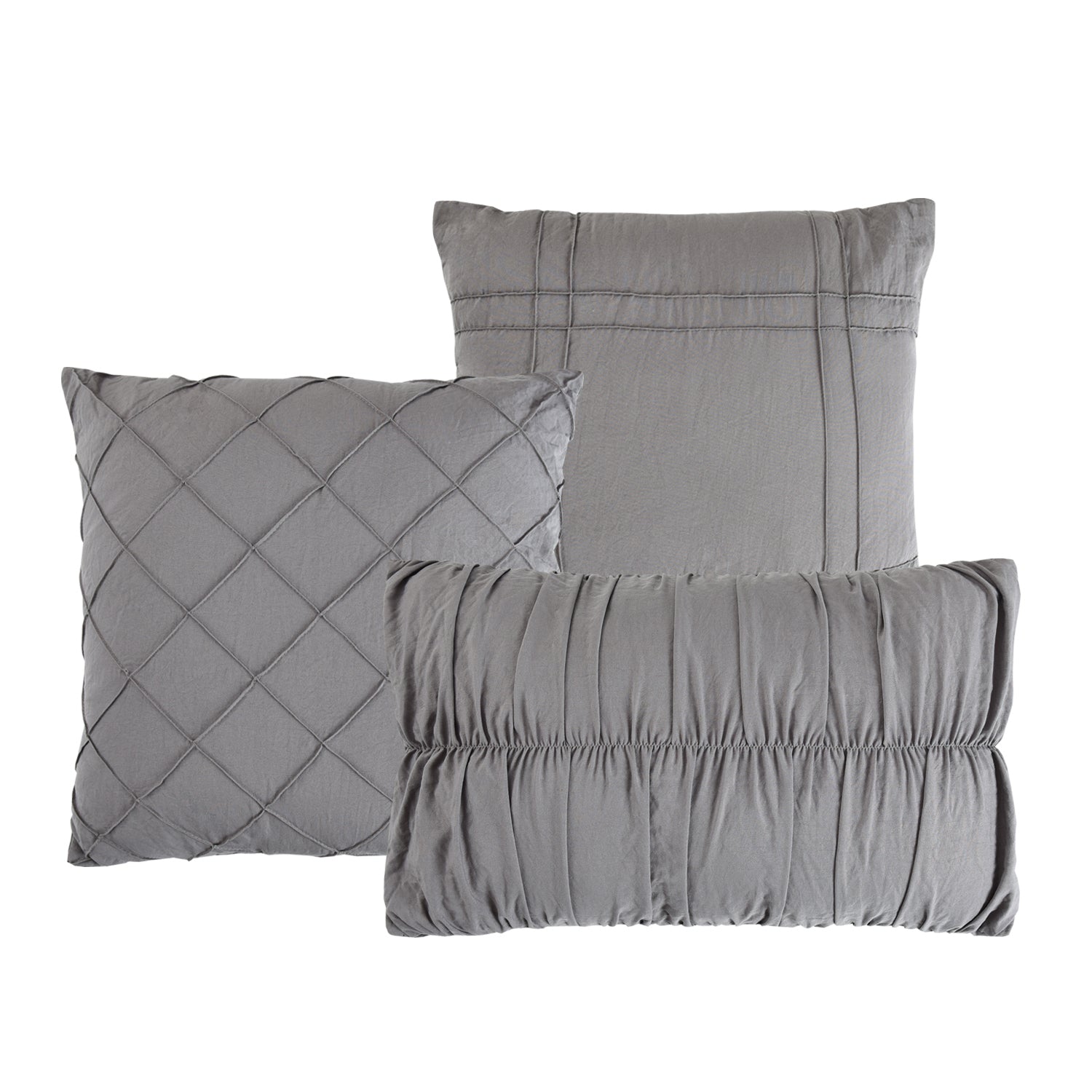 HIG 8 Piece Rustic Ruffle Comforter Set with 2 Layer of Handmade Ruffled Frindge Bed-in-A-Bag