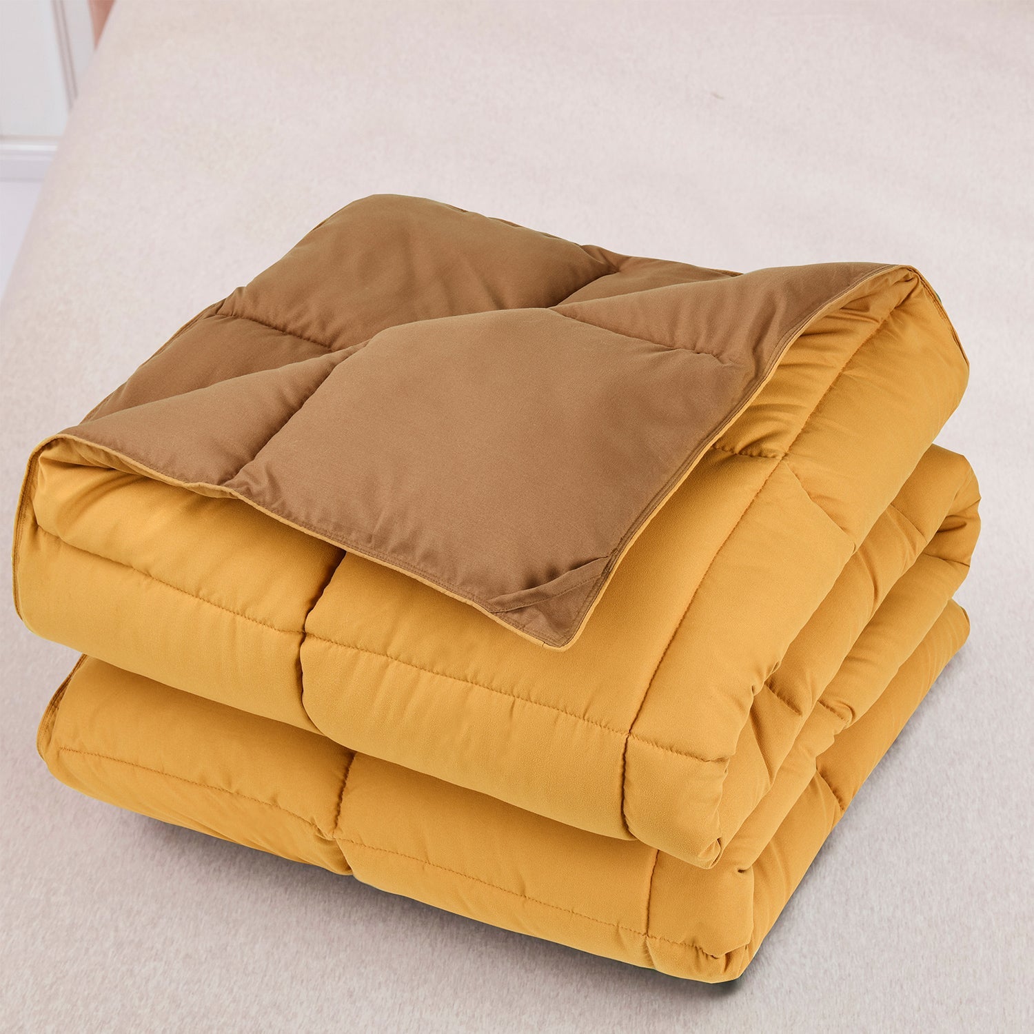 Mustard Yellow All Season Lightweight Down Alternative Comforter Set
