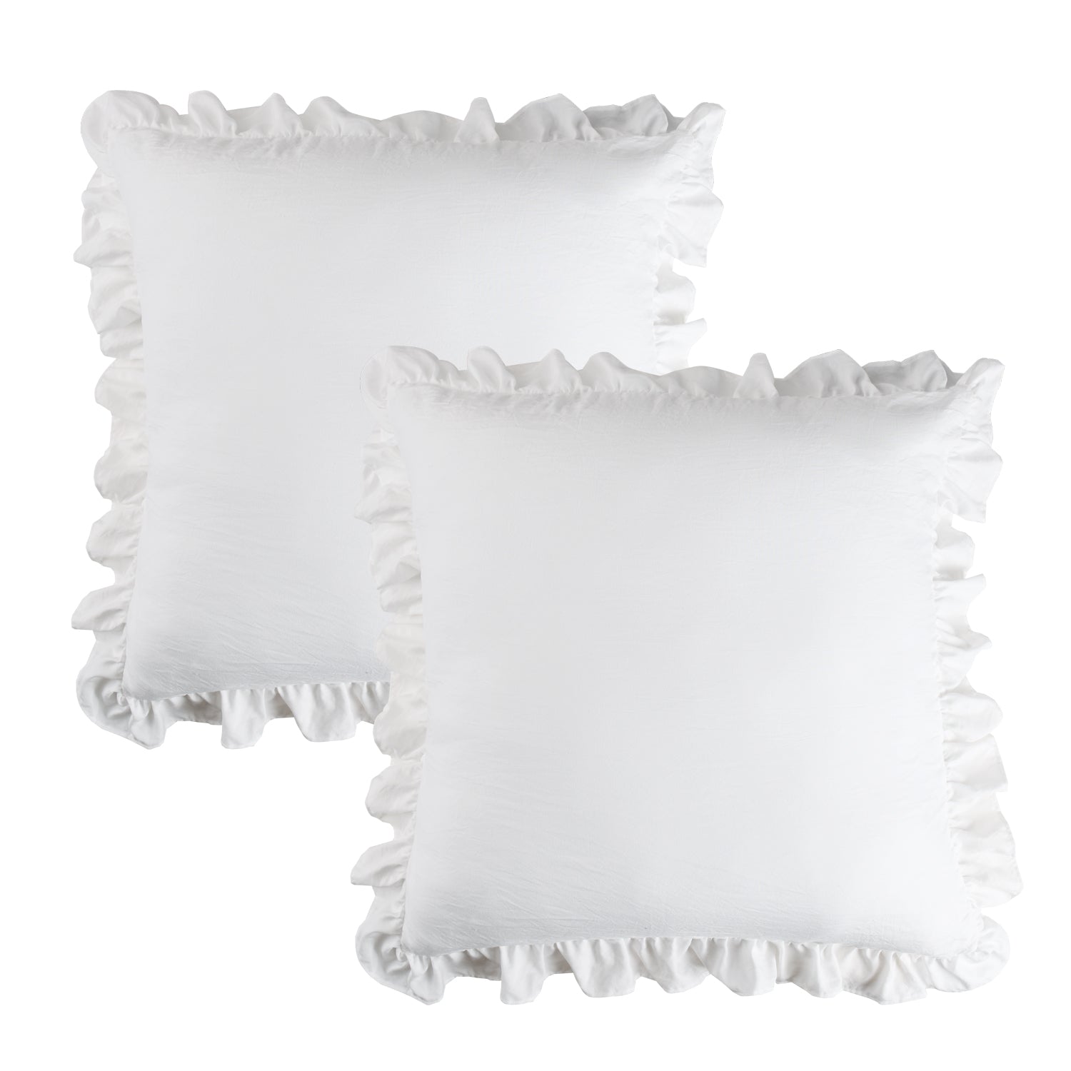 HIG 8 Piece Rustic Ruffle Comforter Set with 2 Layer of Handmade Ruffled Frindge Bed-in-A-Bag