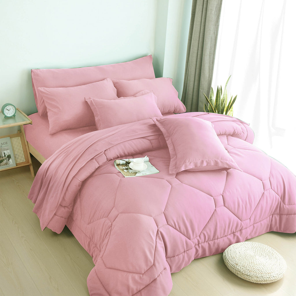 HIG 8 PCS Modern Comforter Set with Sheets All Season Bed in a Bag