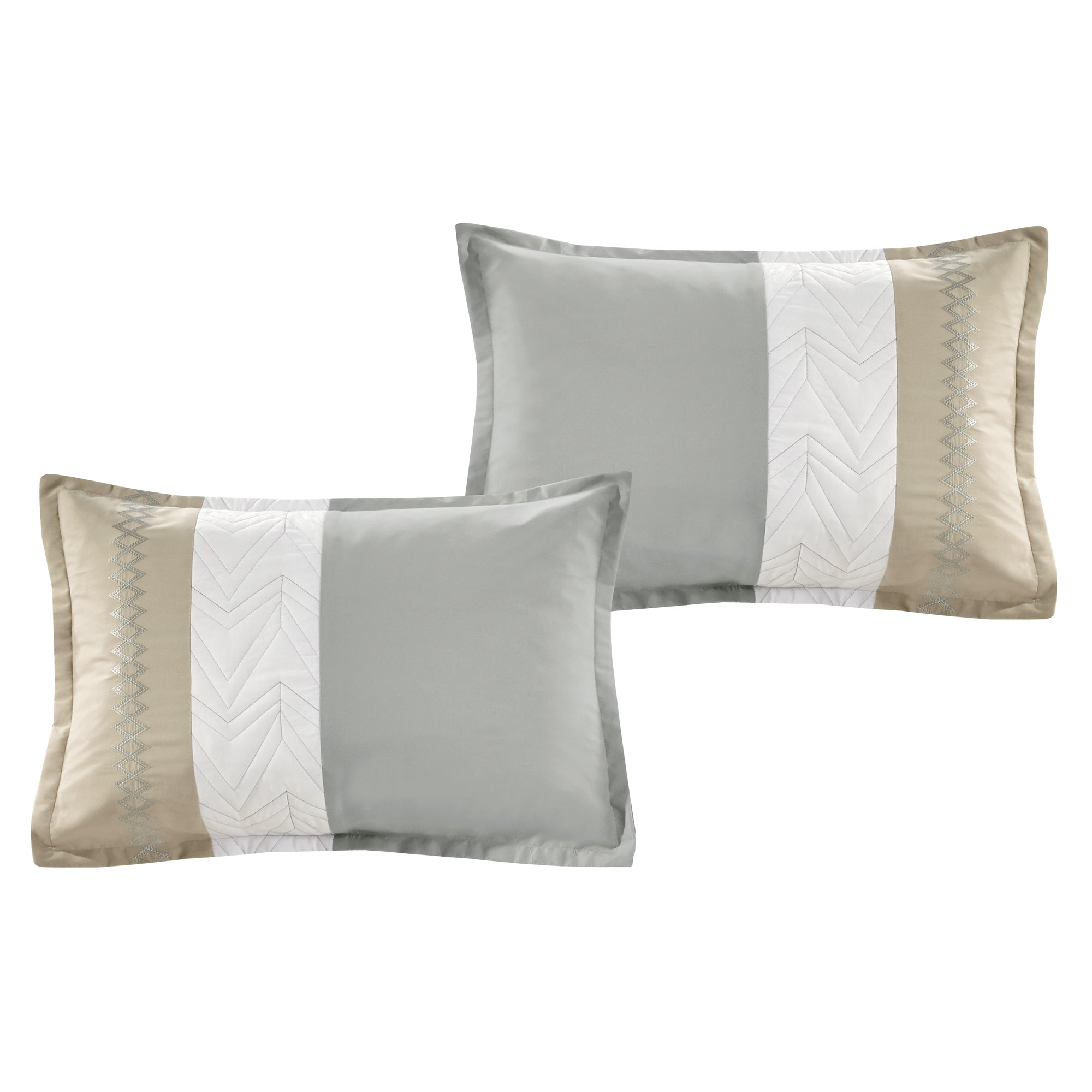 7 Piece Quilted Patchwork Bed in a Bag Queen King Comforter Set