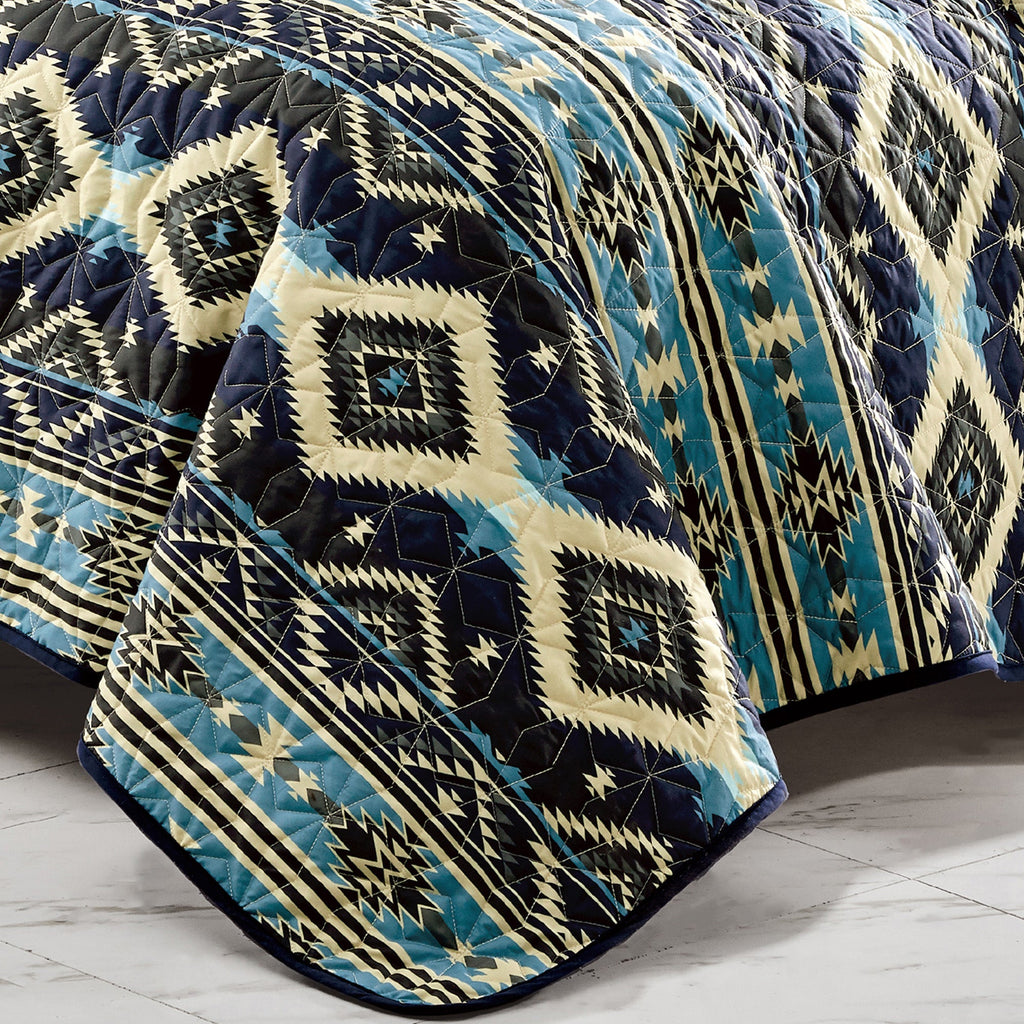 HIG 3 Piece Boho Style Print Bedspread Set King & Queen Size for Bedroom
