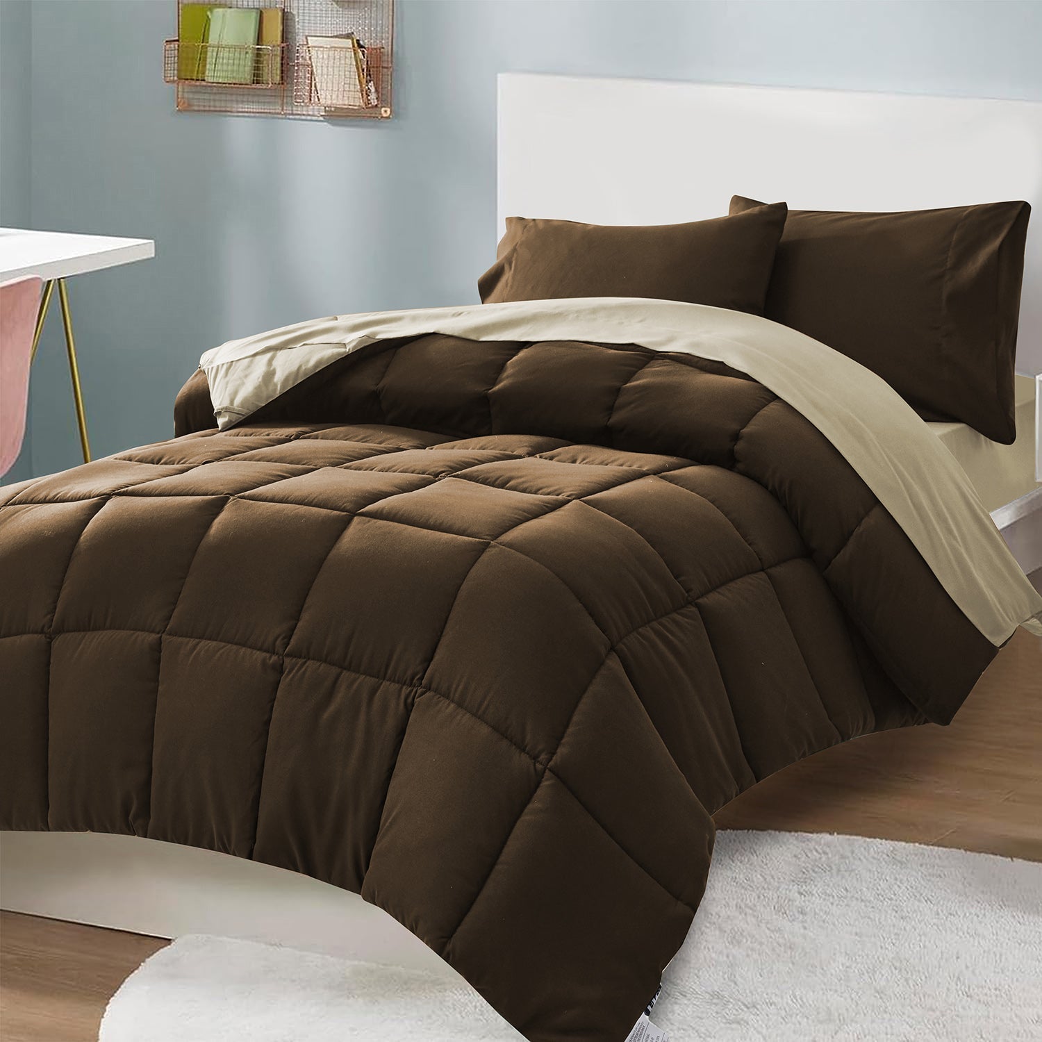 HIG Reversible and Lightweight  Comforter Set All Season