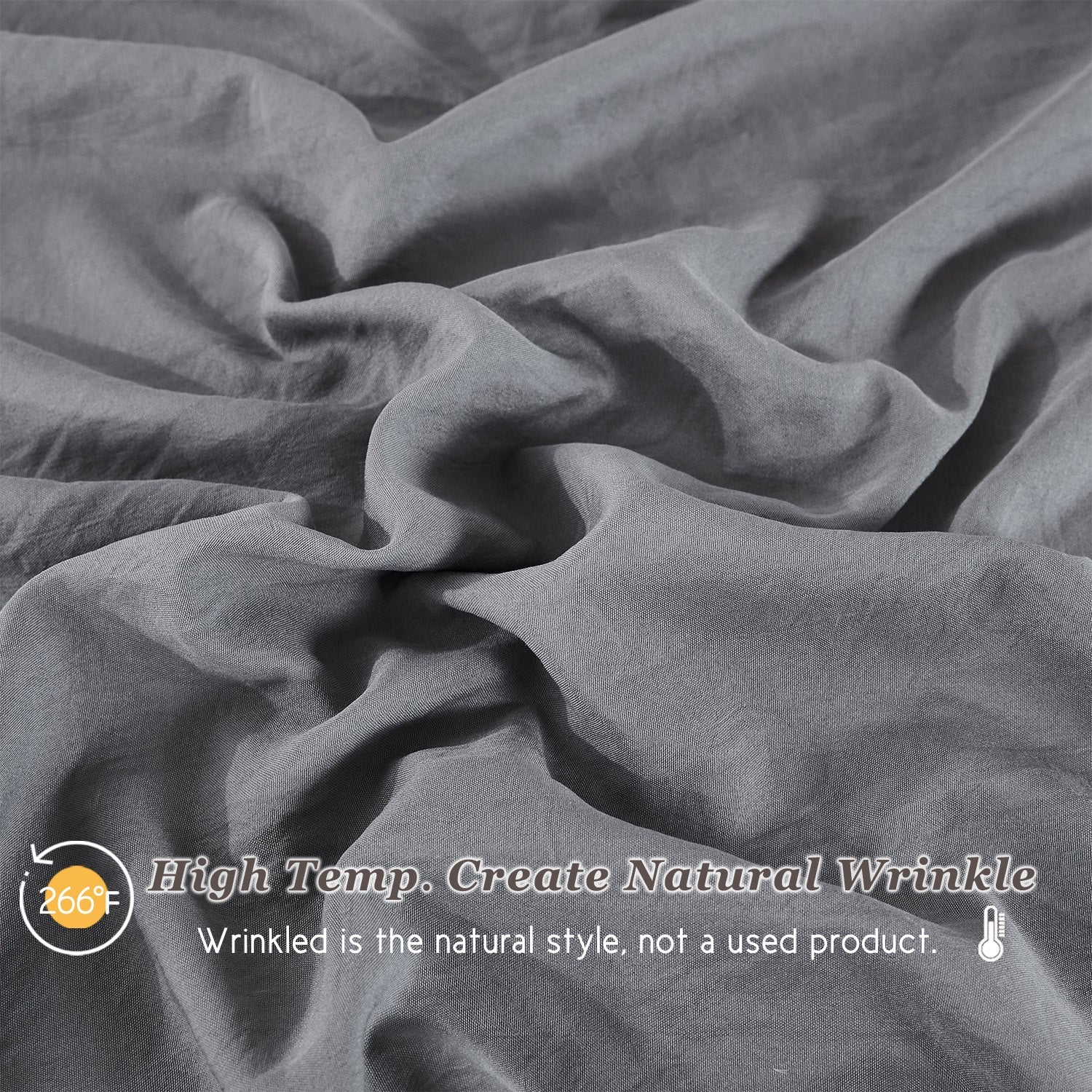 Vintage Colored Sheets Set Ultra Soft Microfiber Bed Sheets & Pillowcase with Natural Wrinkle Texture
