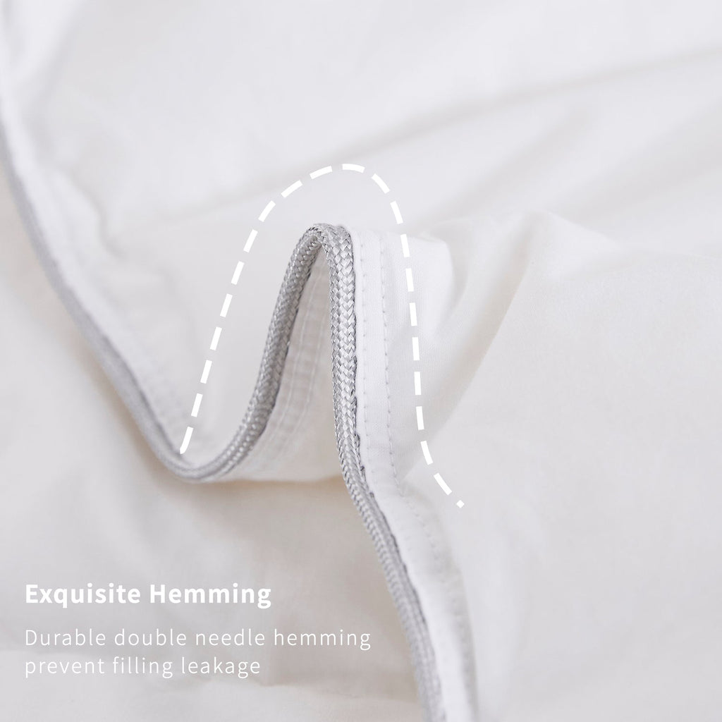 Elegant Cotton Quilted White Feather Down Comforter One Piece Set