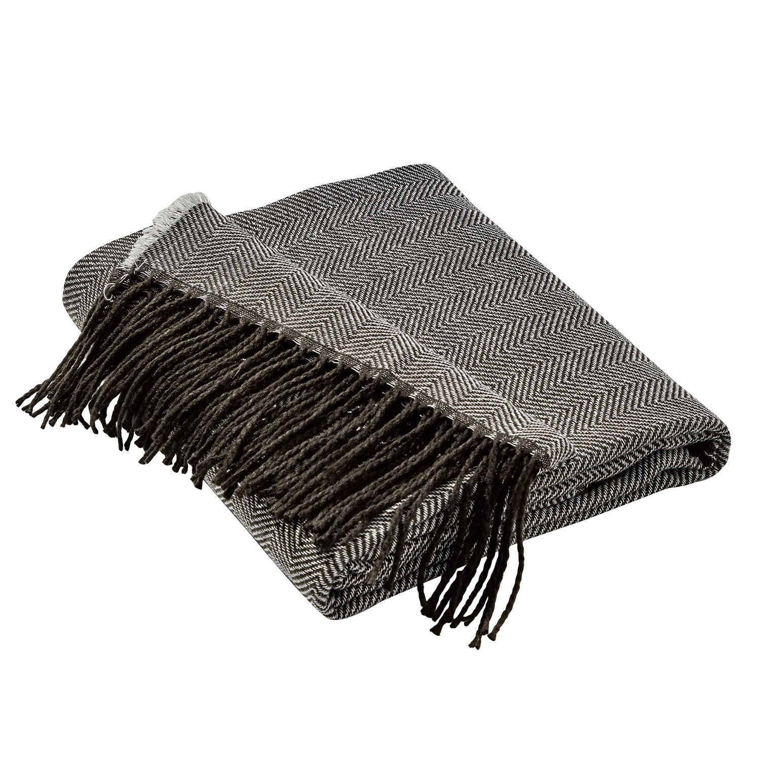 1 Piece Knitted Throw Blanket with Decorative Tassels for Couch Sofa Chair, Rustic Yarn-Dye Woven Blanket with Geometric Pattern