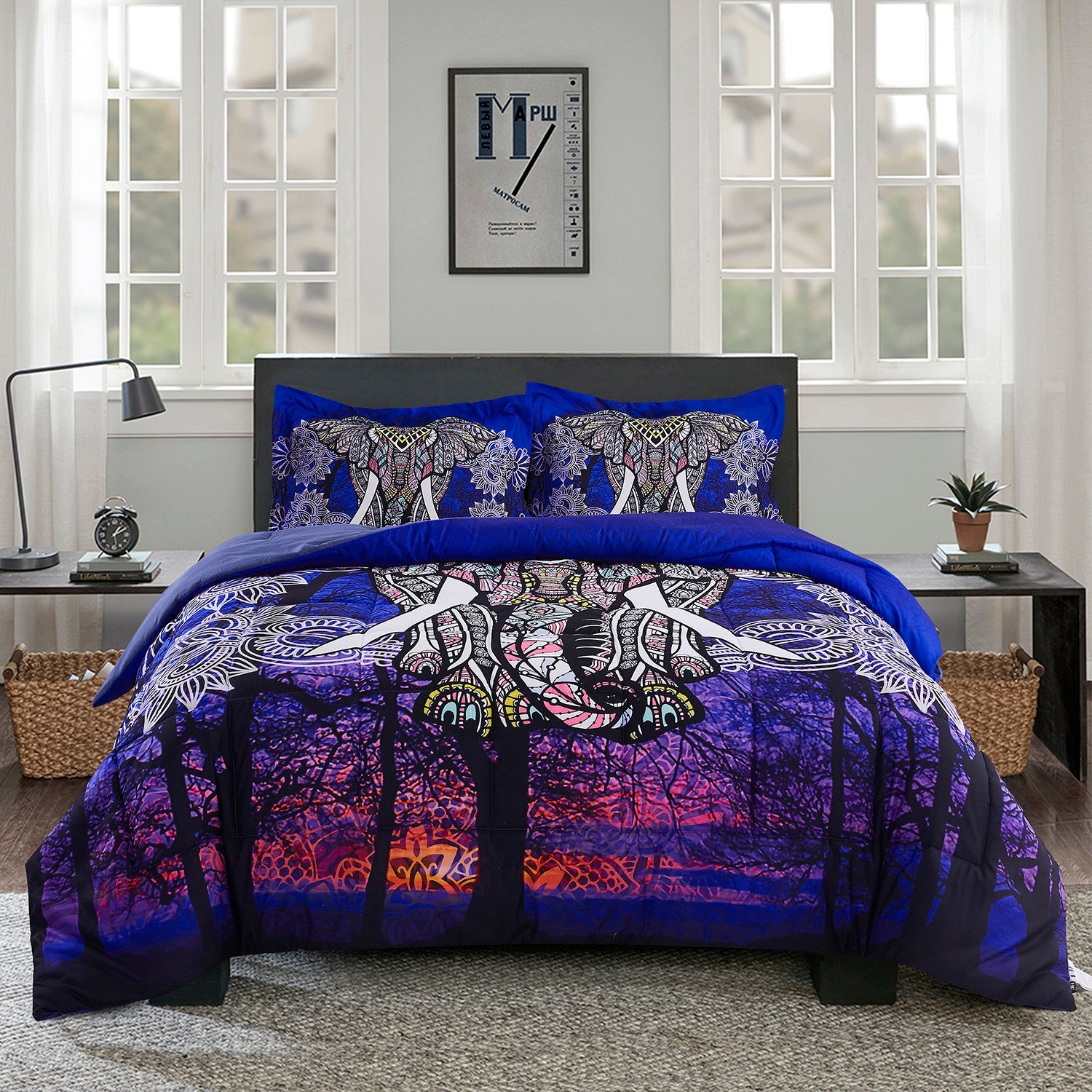 3D Print Lightweight All Season Comforter Set Vivid Pattern Twin Size for Chilren Kids