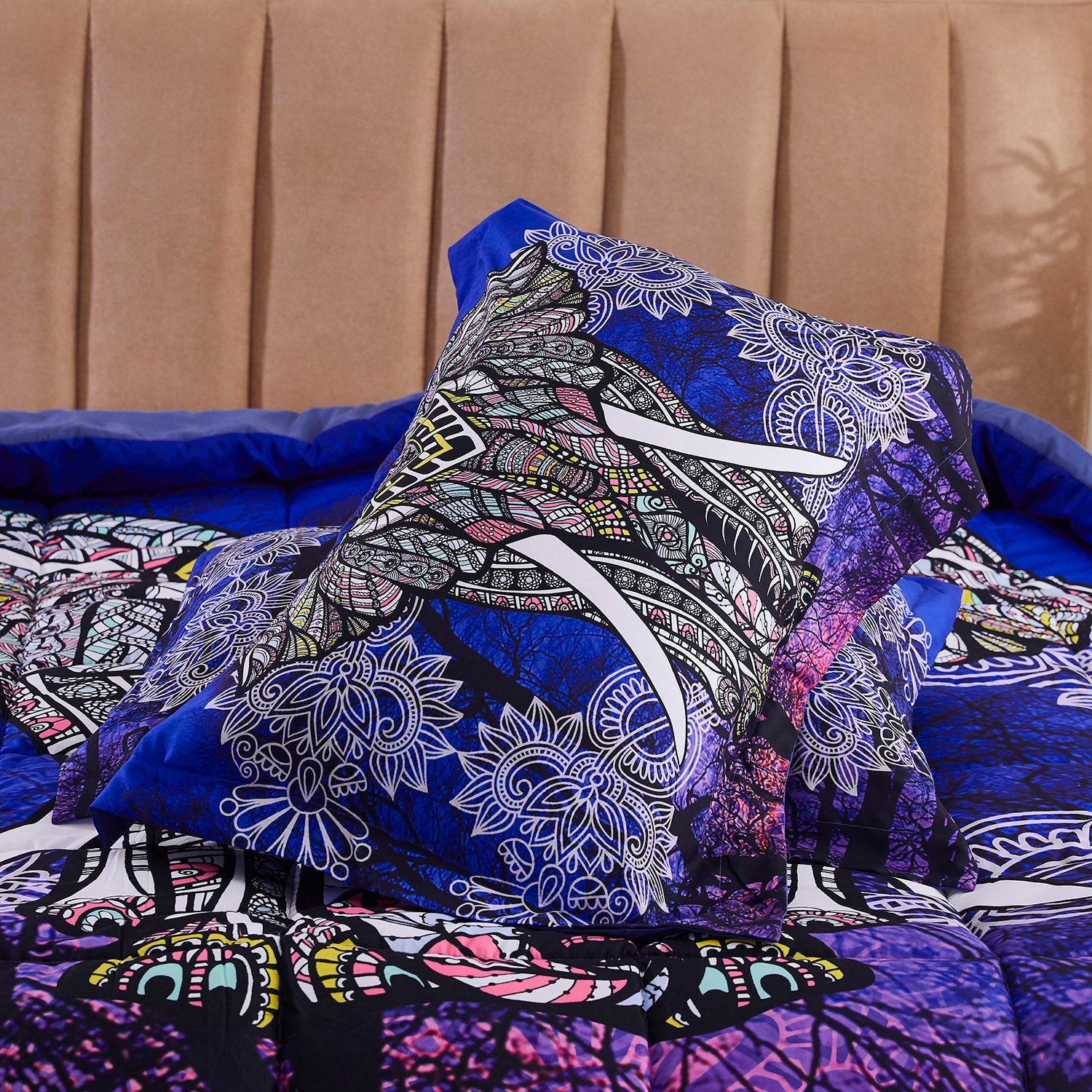 3D Reactive Print Elephant All Season Comforter Set Twin -S2