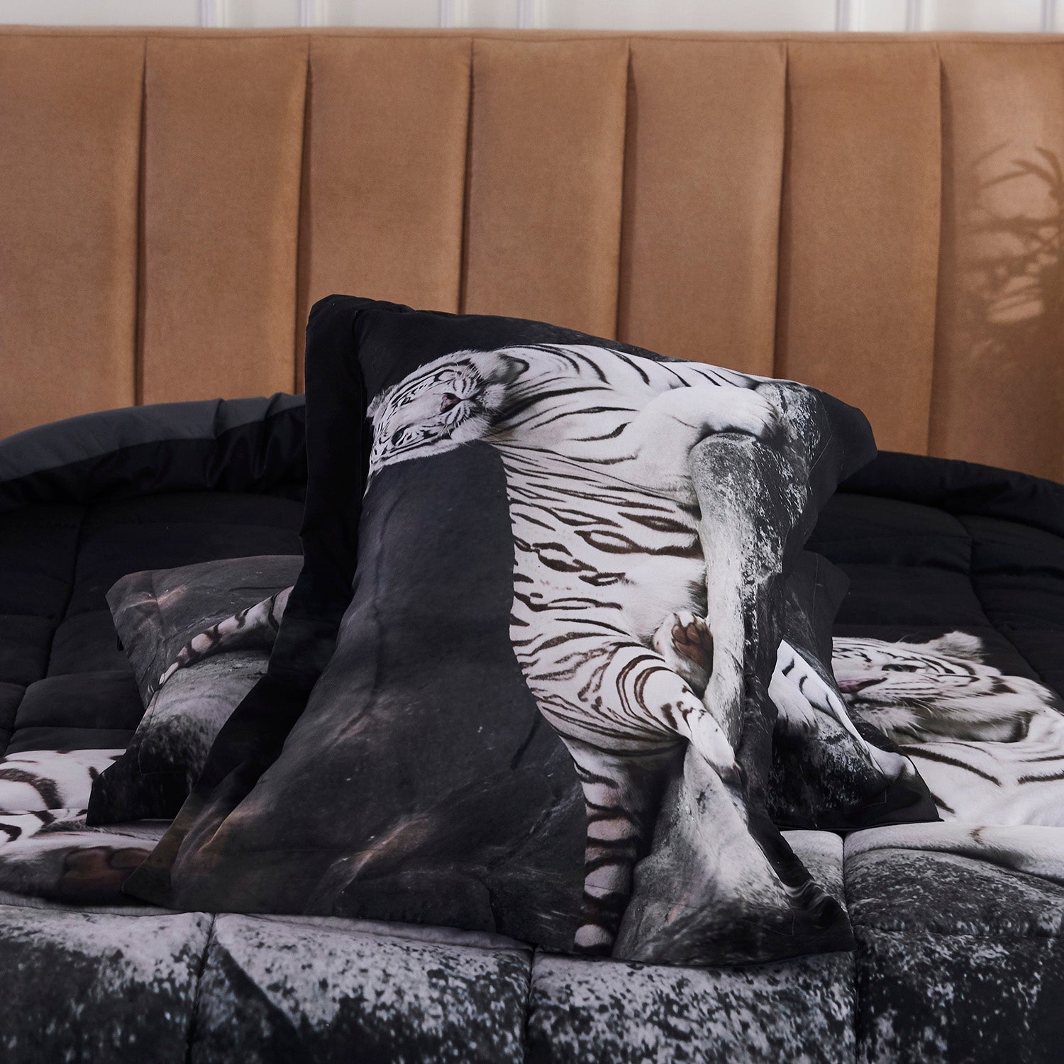 3D Reactive Print White Tiger All Season Comforter Set Twin - S14