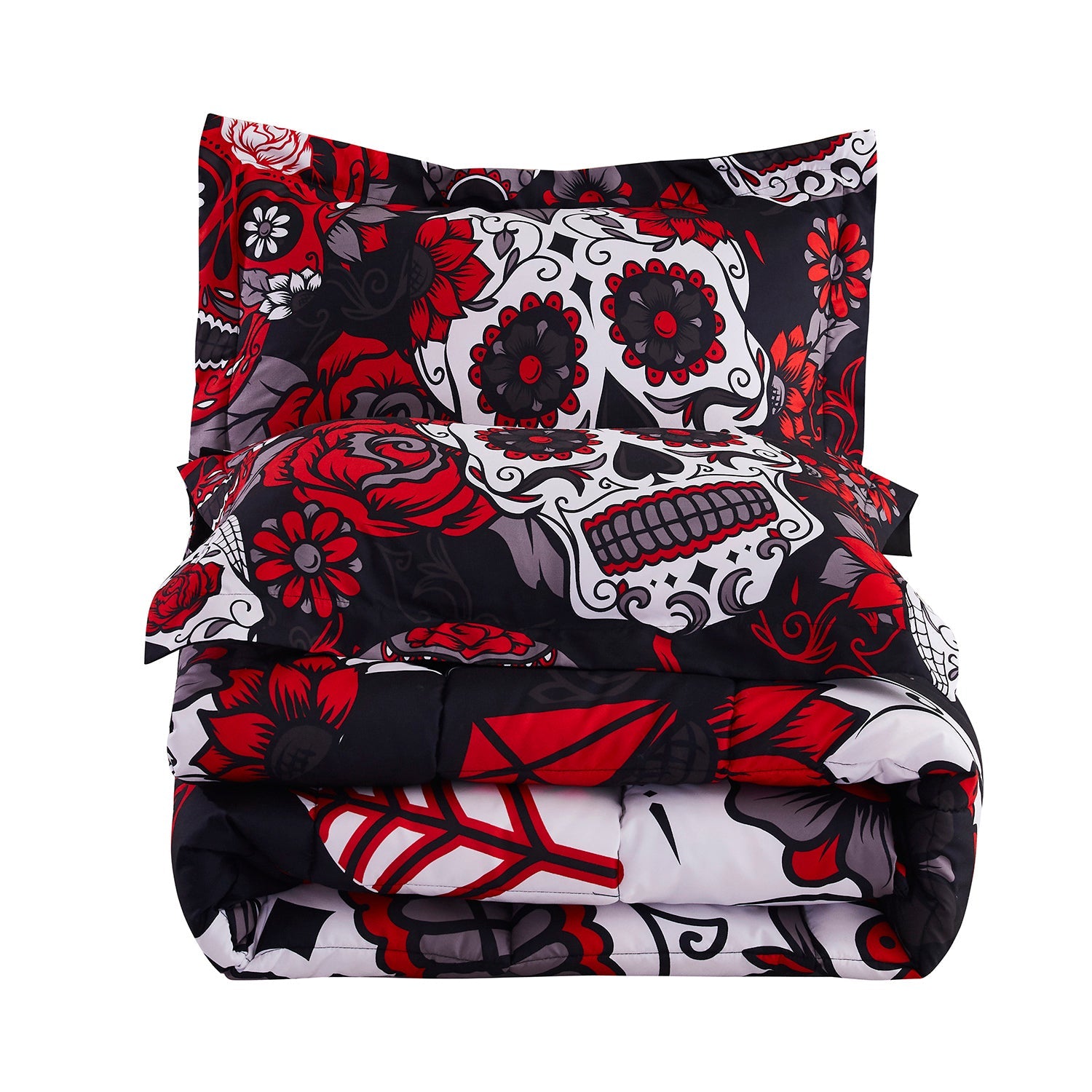 3D Reactive Print Skull All Season Comforter Set Twin-S8