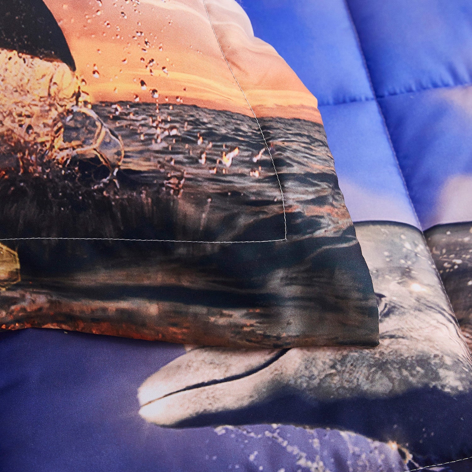 3D Reactive Print Sea Dolphin All Season Comforter Set Twin Queen Size-S1