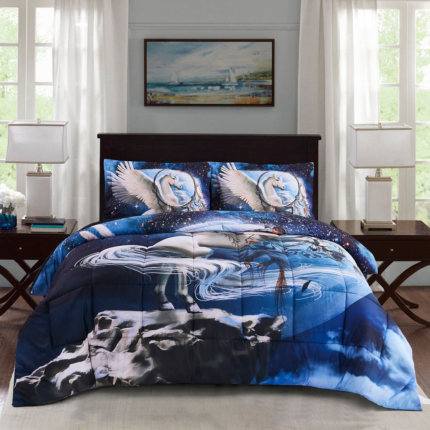 3D Print Lightweight All Season Comforter Set Vivid Pattern Twin Size for Chilren Kids