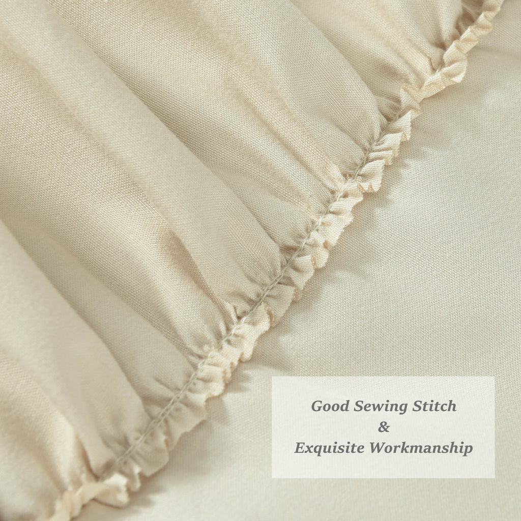 2 Piece Handcraft Chic Ruffle French Country Style Pillow Shams