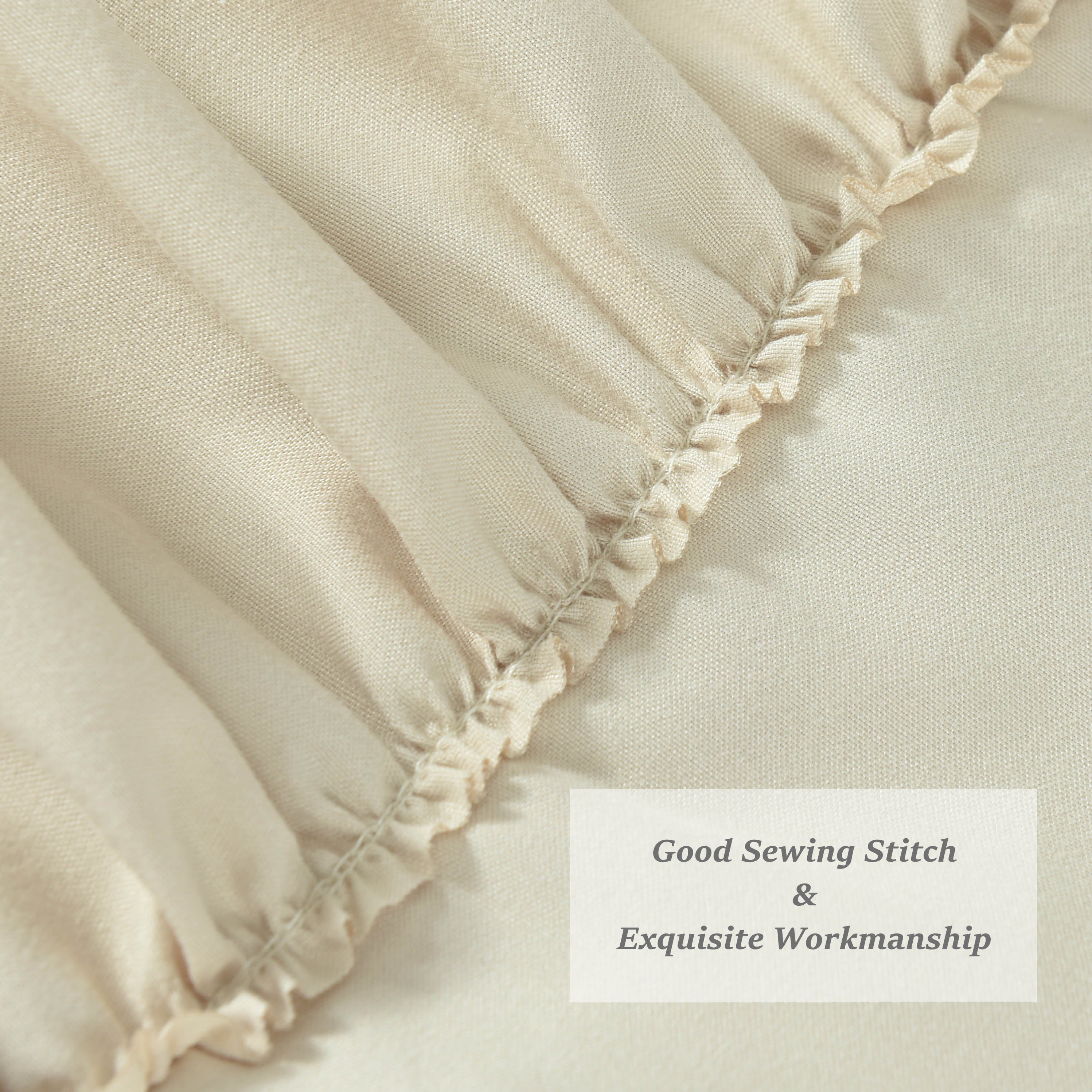 2 Piece Handcraft Chic Ruffle French Country Style Pillow Shams