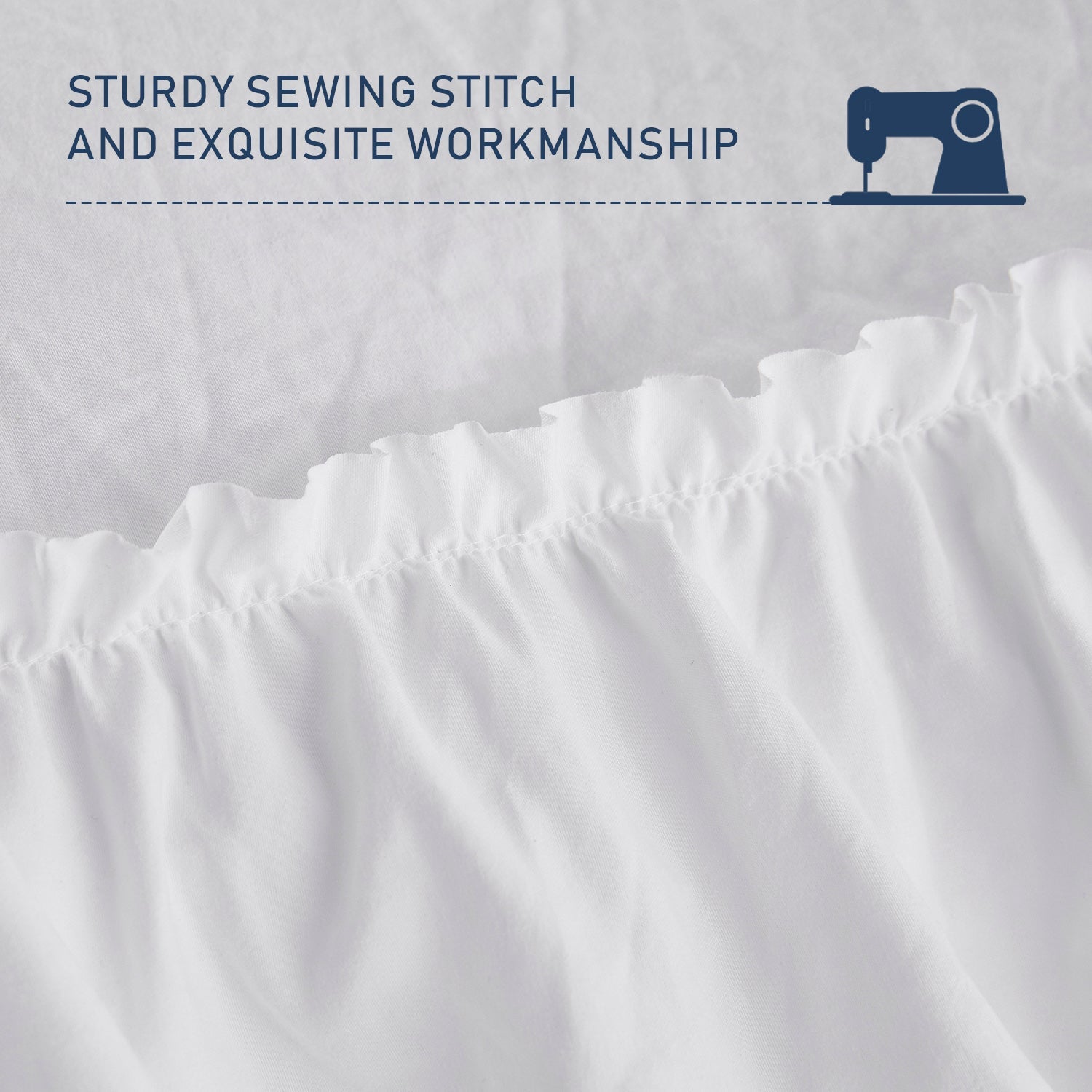 HIG 8 Piece Rustic Ruffle Comforter Set with 2 Layer of Handmade Ruffled Frindge Bed-in-A-Bag