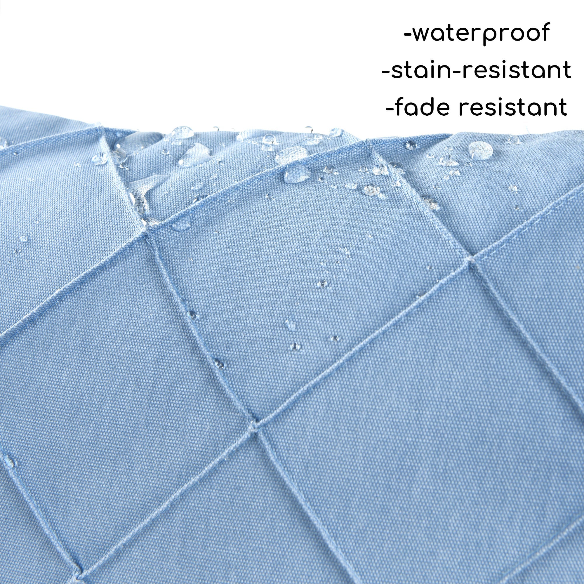 HIG Pack of 4 Waterproof Outdoor Pillow Covers with Hand Pleated - 20x20 inch