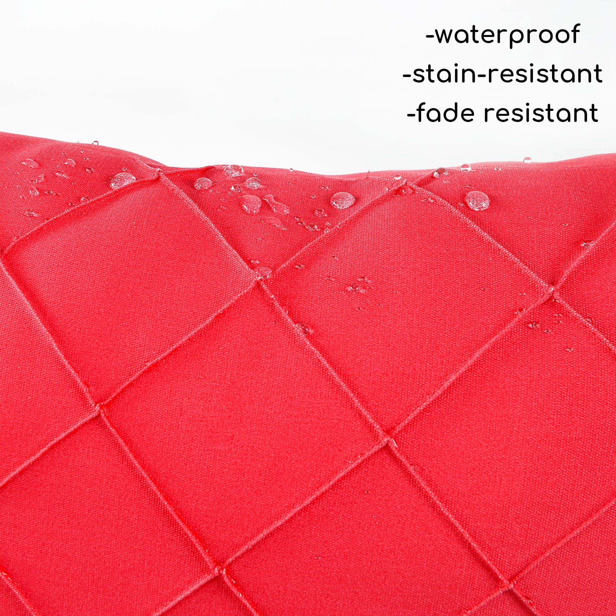 HIG Pack of 4 Waterproof Outdoor Pillow Covers with Hand Pleated - 20x20 inch
