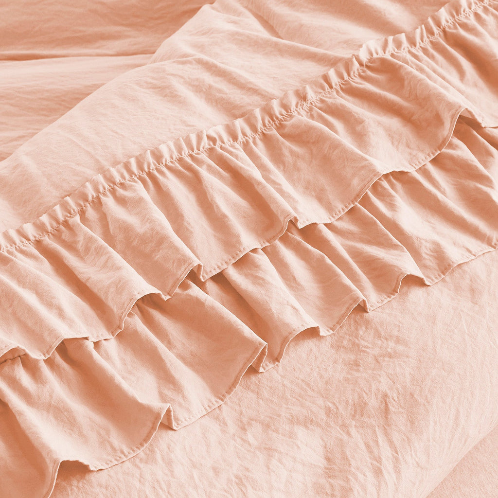 HIG 3 Piece Vintage Duvet Cover Set, Ultra Soft Pre-washed Microfiber