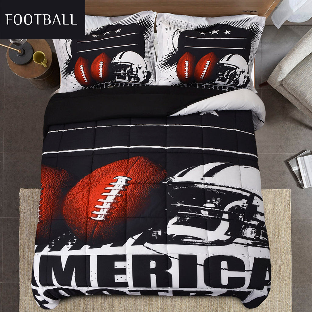 3D Print American Football All Season Comforter Set-S25