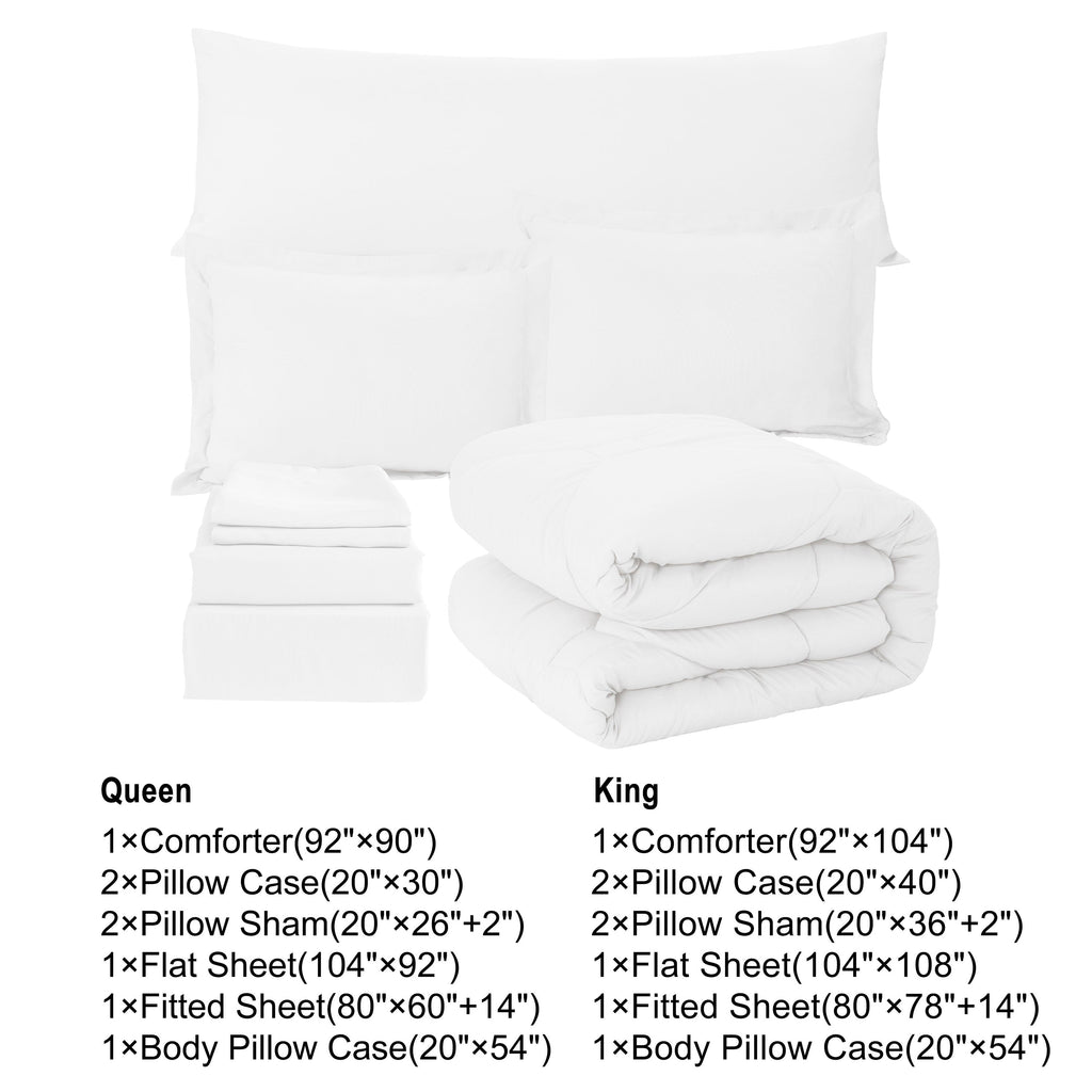 HIG 8 PCS Modern Comforter Set with Sheets All Season Bed in a Bag