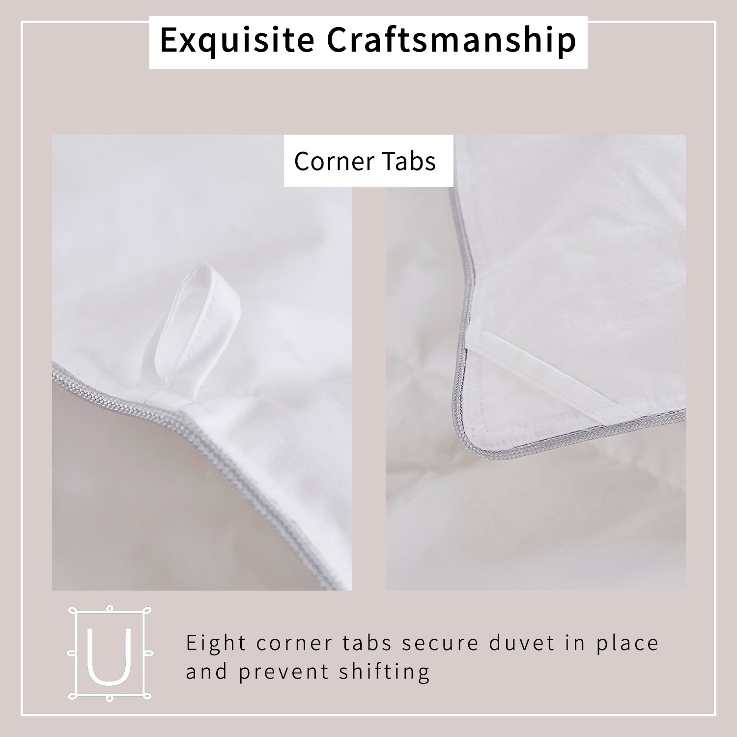 Elegant Cotton Quilted White Feather Down Comforter One Piece Set