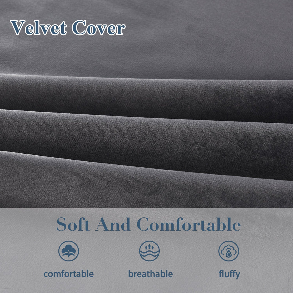 HIG Supportive Full Body Pillow for Sleeping, Decorative Large Body Pillow Insert with Removable Velvet Cover, Cuddly Long Bed Pillow for Adults Pregnant Women Side Sleeper, 20" x 54"