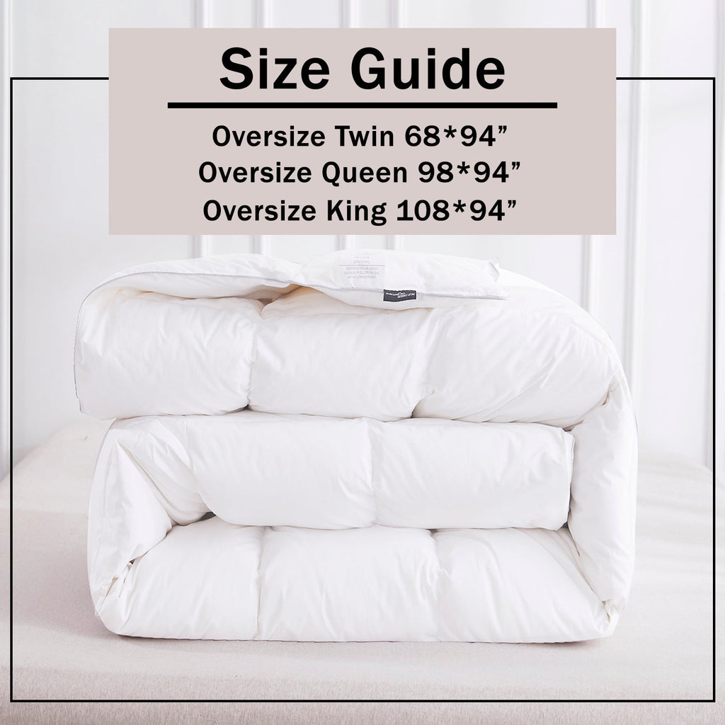 Elegant Cotton Quilted White Feather Down Comforter One Piece Set
