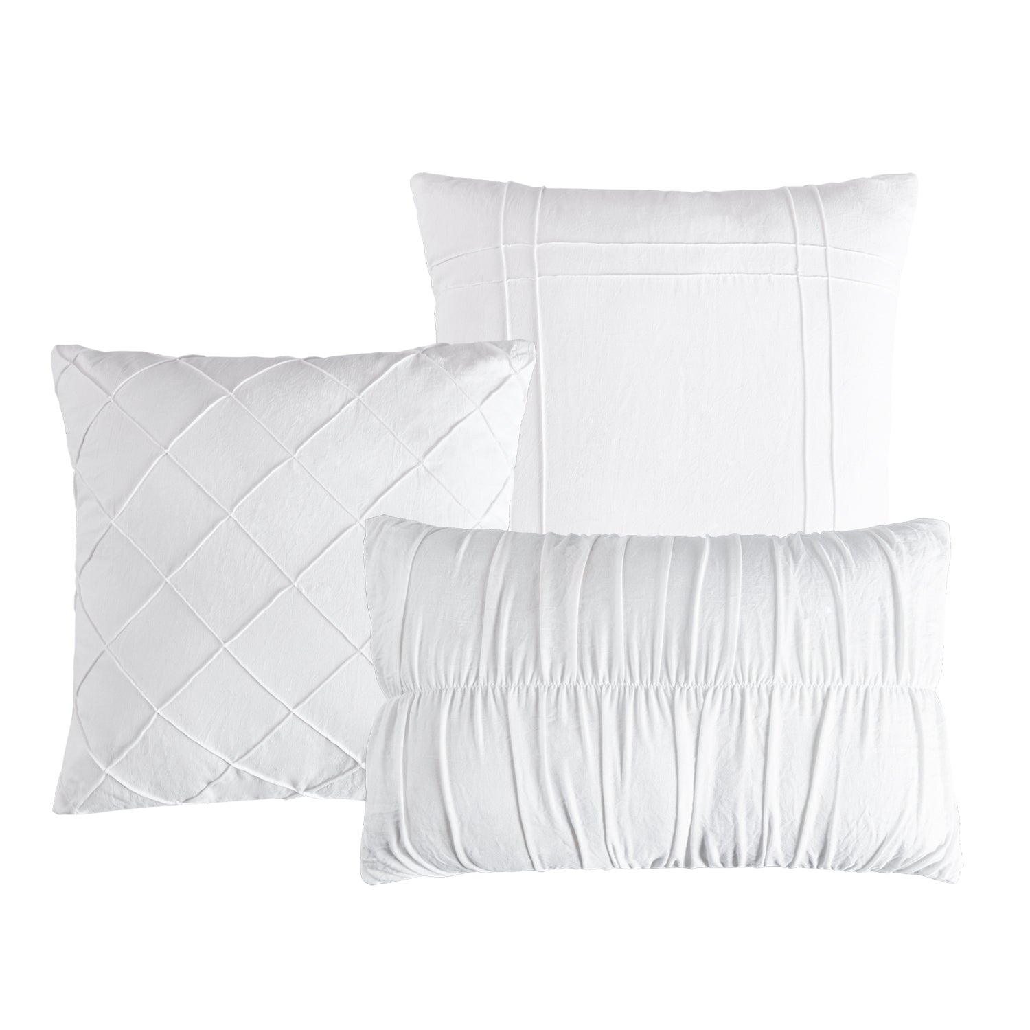 HIG 8 Piece Rustic Ruffle Comforter Set with 2 Layer of Handmade Ruffled Frindge Bed-in-A-Bag