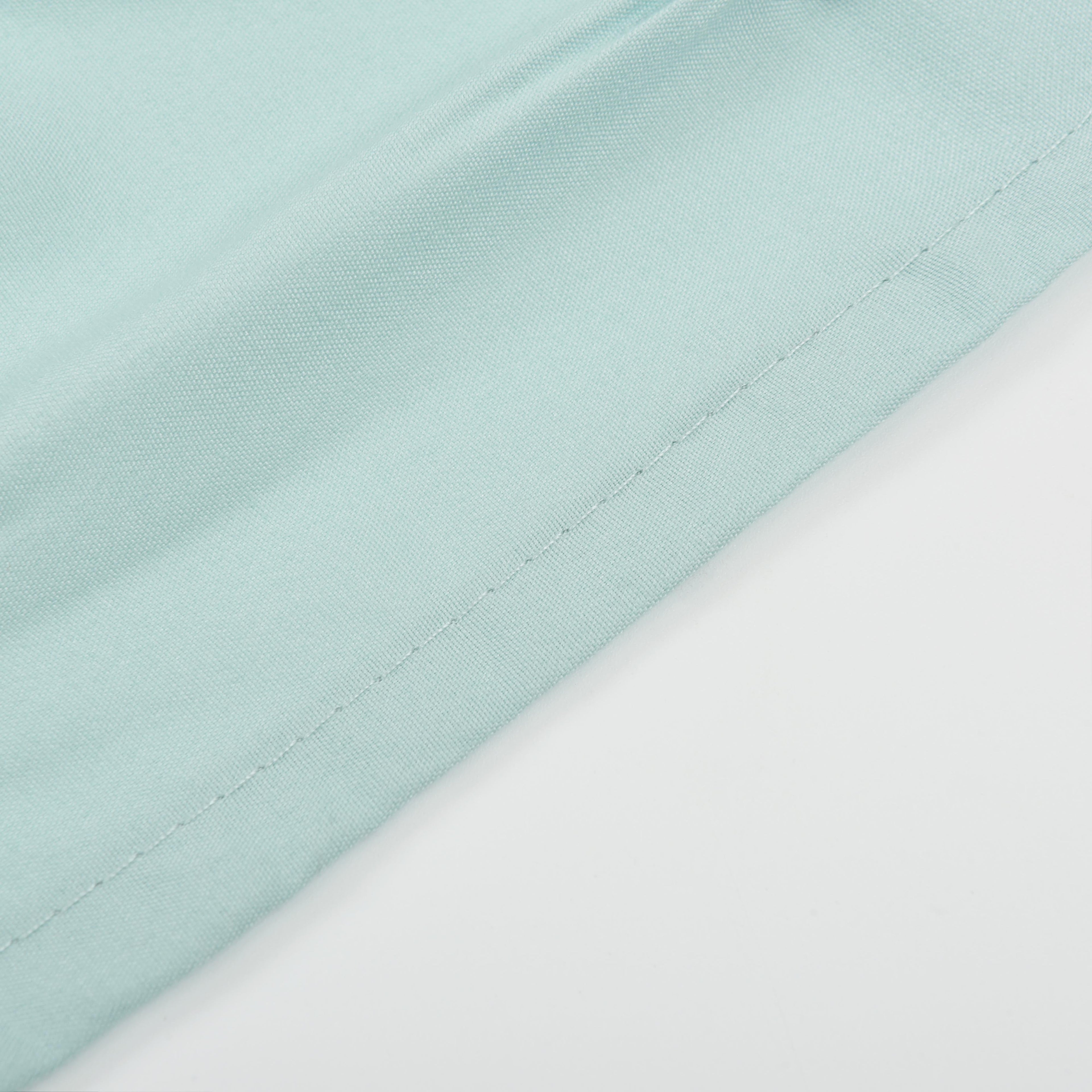 HIG Farmhouse Pinch Pleated Shower Curtains, 72" x 72", Blue and Pink