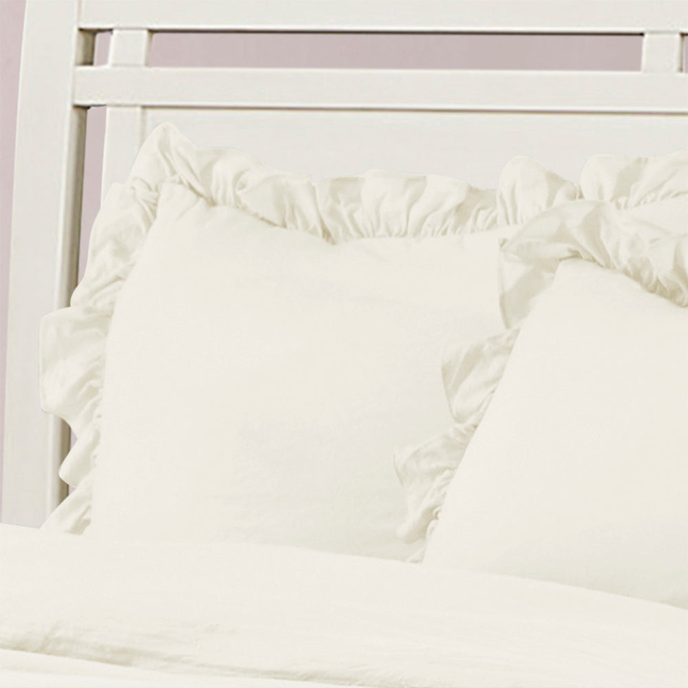 Ruffle Skirt Bedspread One Layer Design Chic Style Bedding Set