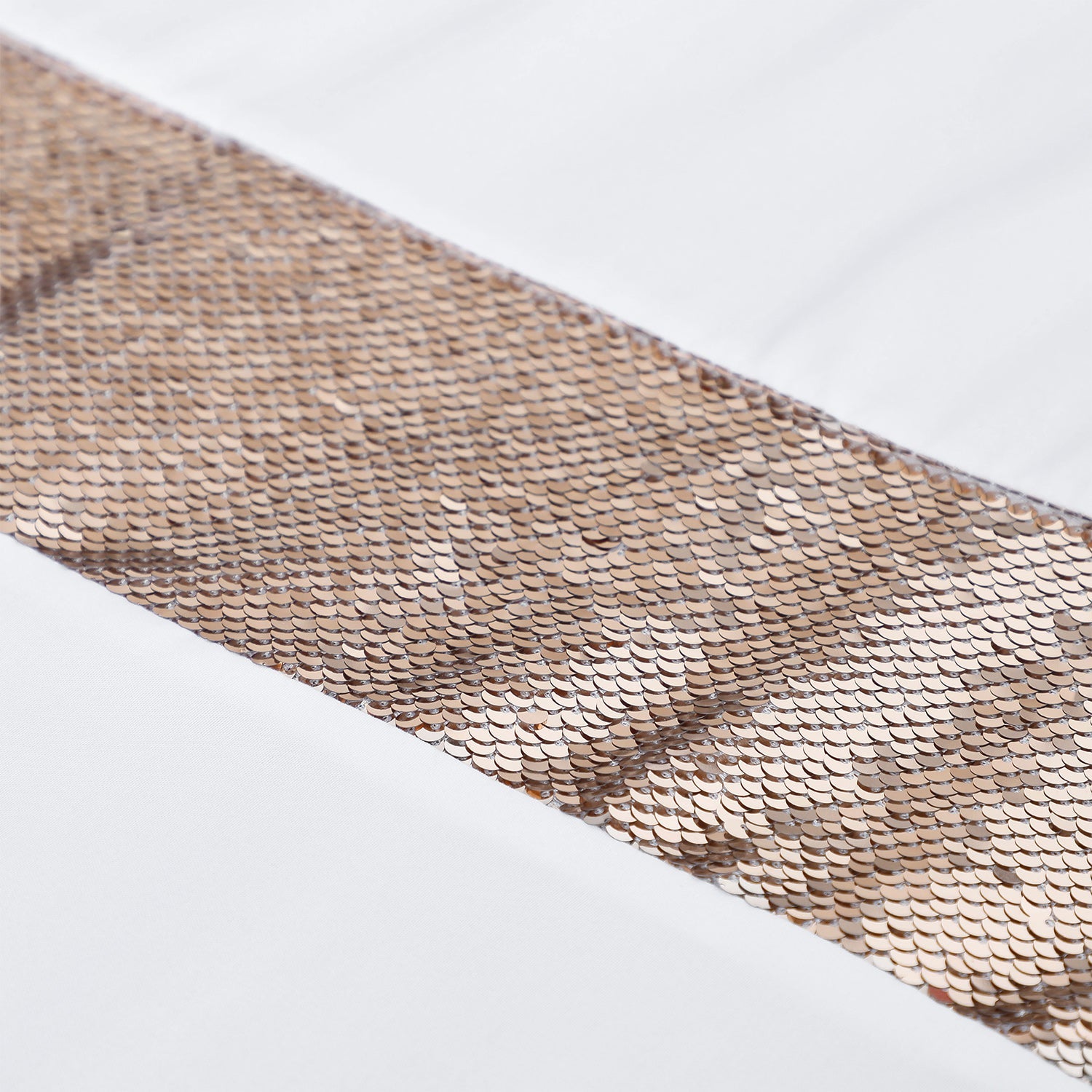HIG Luxurious Modern Unique Sequins Embroidered Cloth Fabric Shower Curtain 72x72 Extra Long Bathroom Curtain