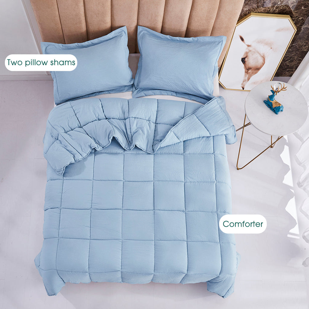 All Season Chic Prewashed Fabric Down Alternative Comforter Blanket