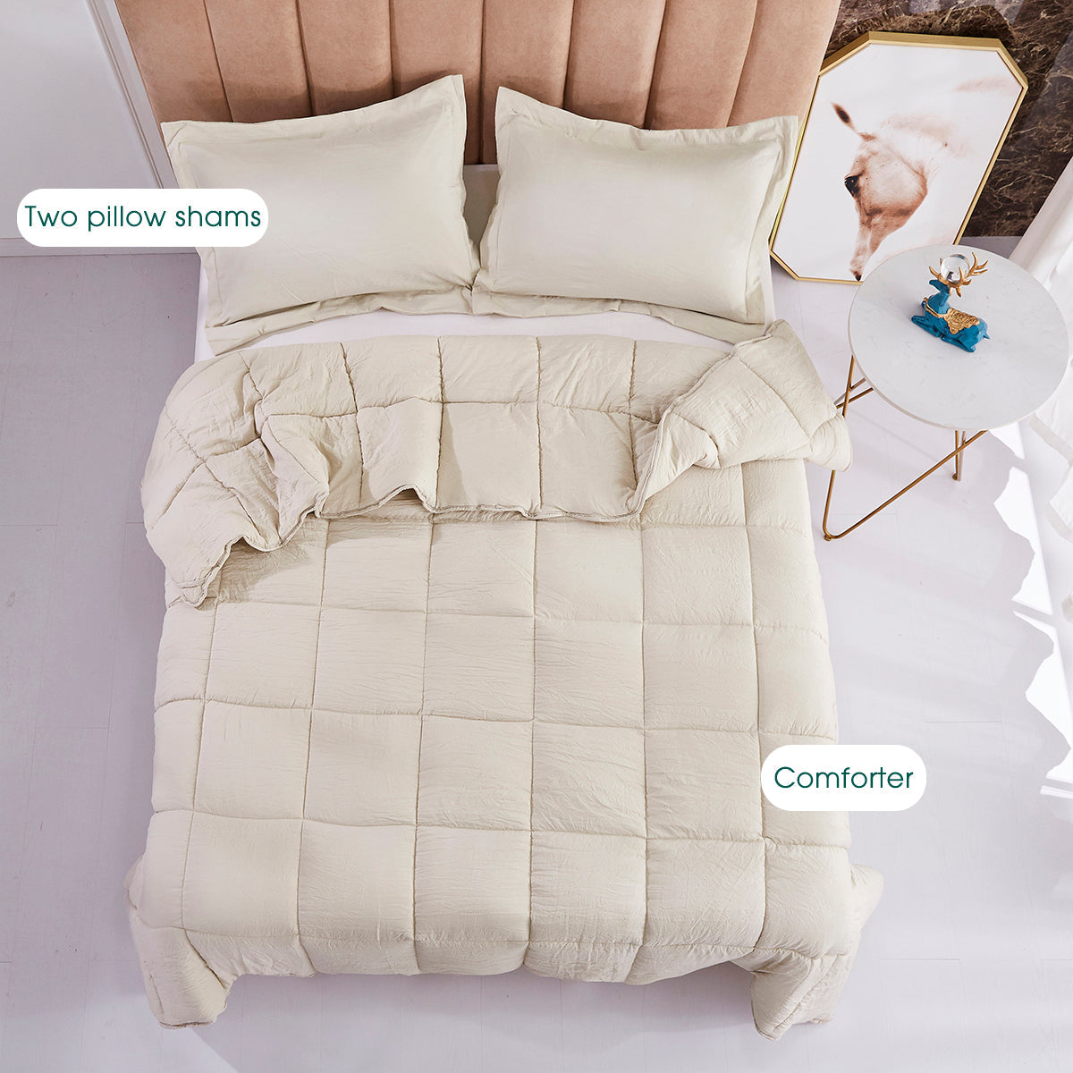 All Season Chic Prewashed Fabric Down Alternative Comforter Blanket