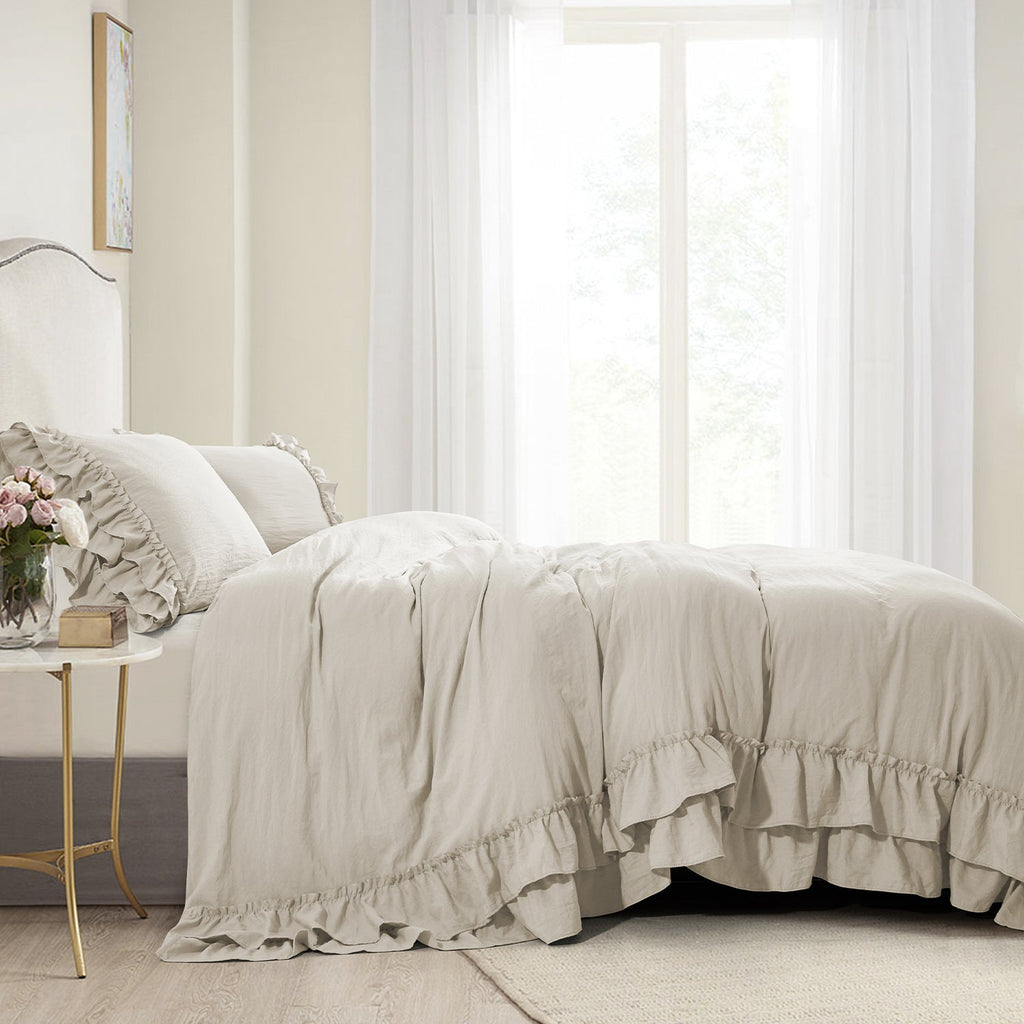 HIG 3 Piece Vintage Duvet Cover Set, Ultra Soft Pre-washed Microfiber