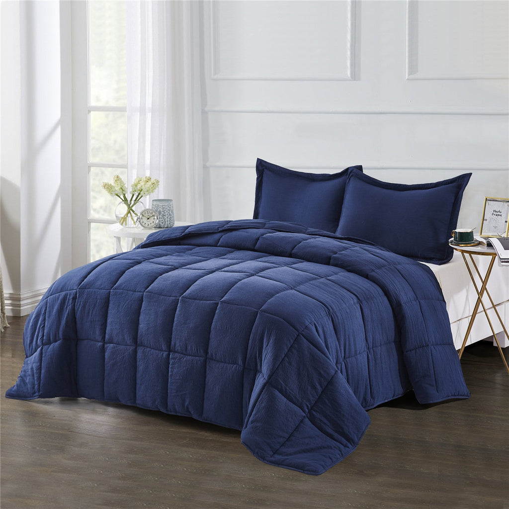 All Season Chic Prewashed Fabric Down Alternative Comforter Blanket
