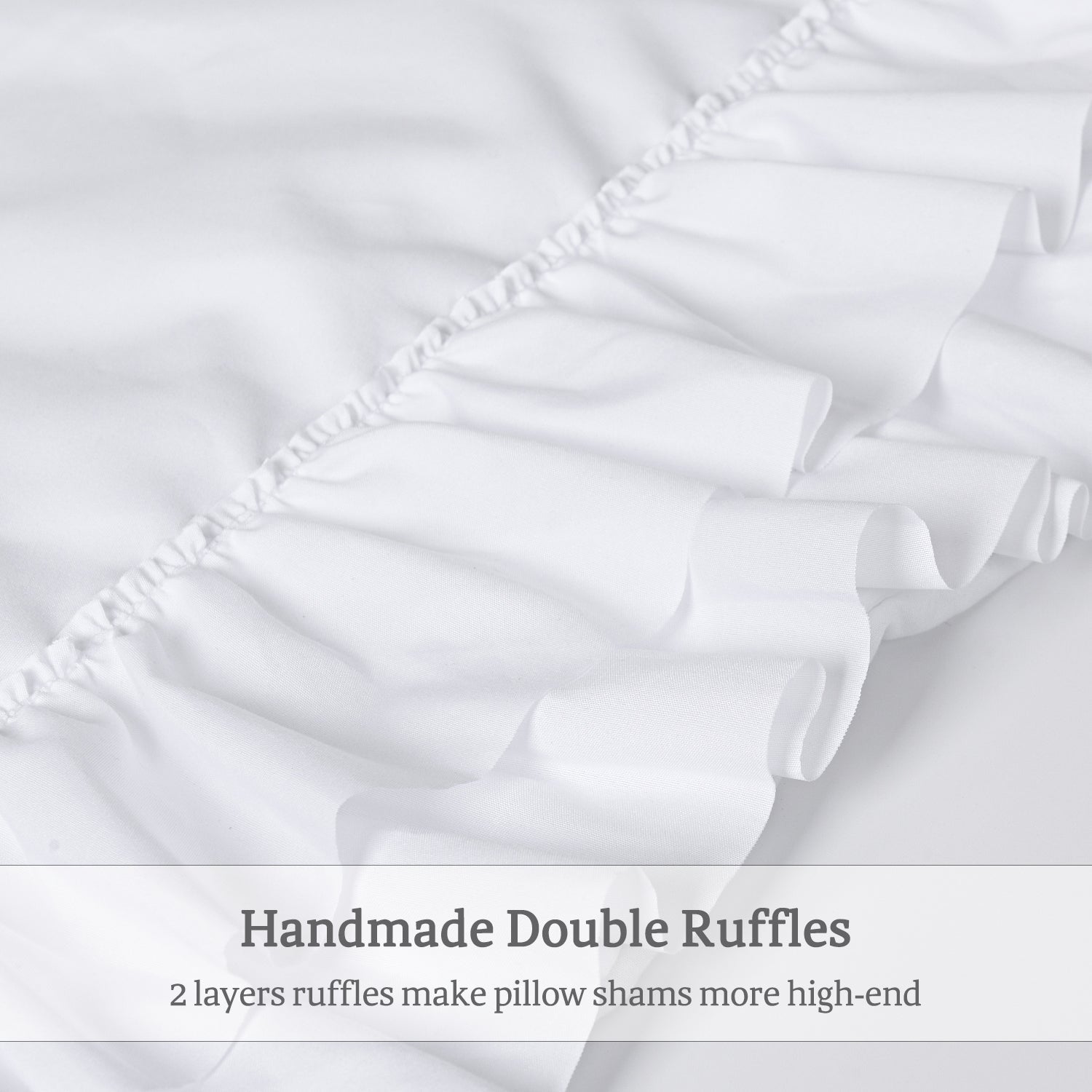 2 Piece Handcraft Chic Ruffle French Country Style Pillow Shams