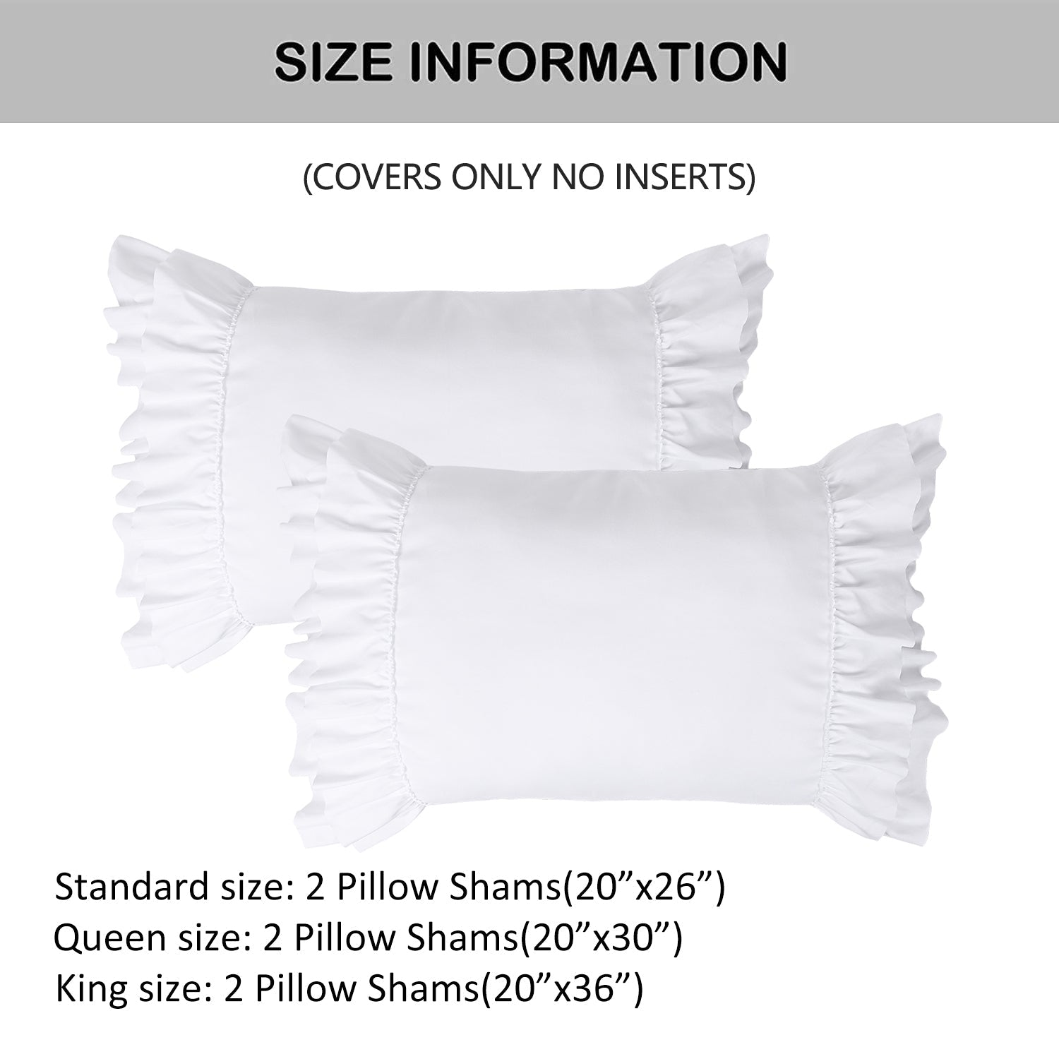 2 Piece Handcraft Chic Ruffle French Country Style Pillow Shams